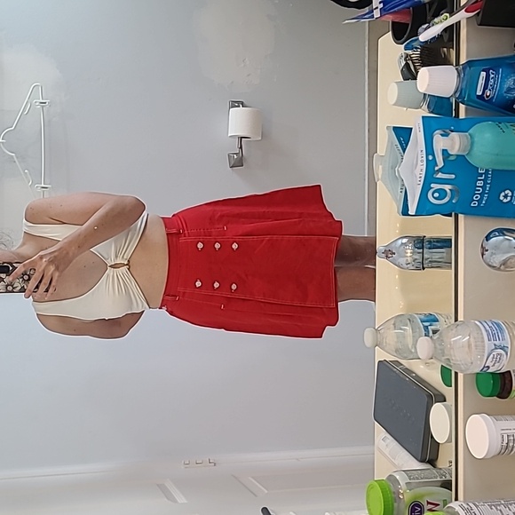 70s vintage red skort - Picture 6 of 7